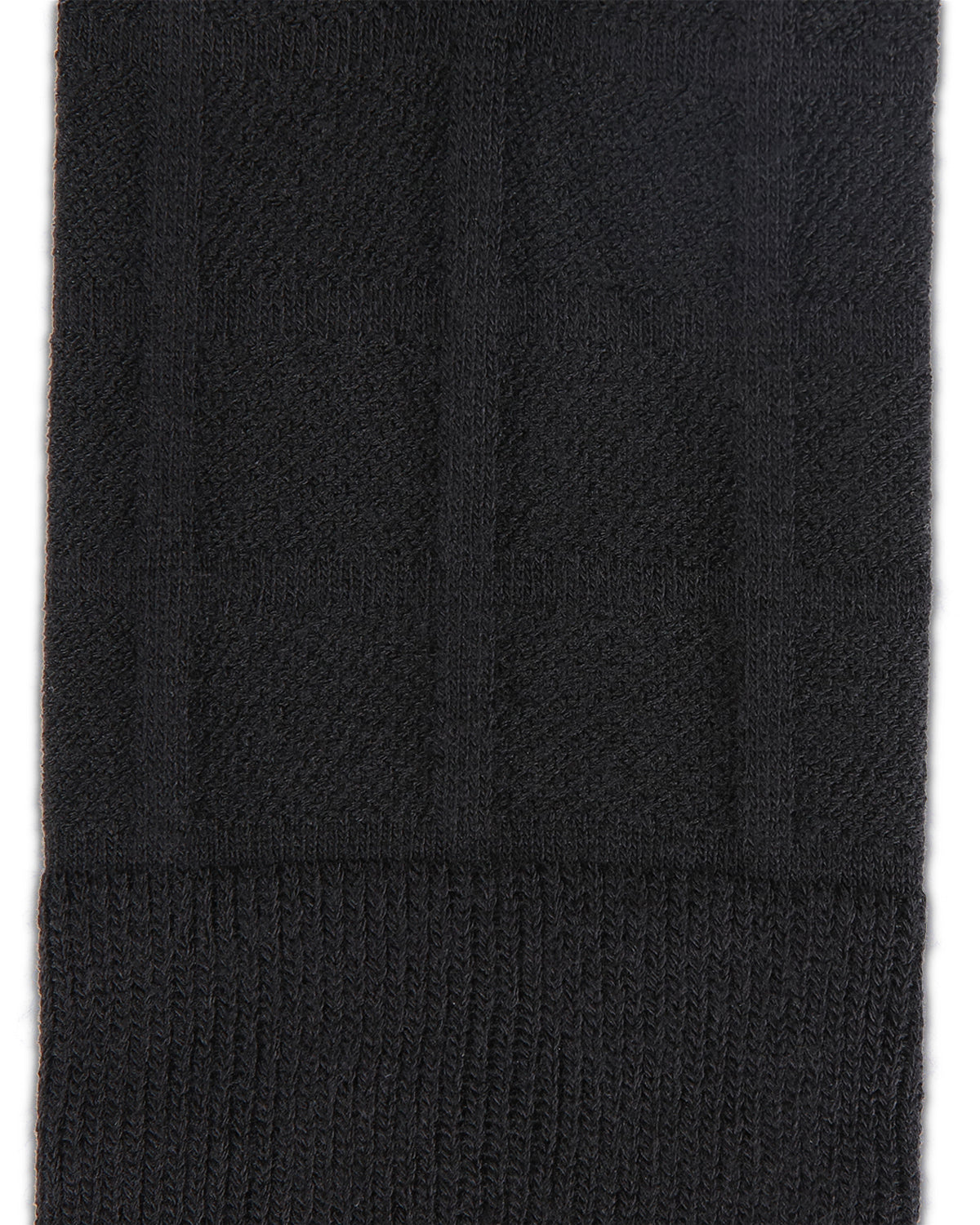 Men's Bamboo Blend Solid Plaid Crew Socks : Color: Black