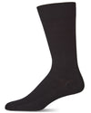 Men's Bamboo Blend Solid Plaid Crew Socks : Color: Black