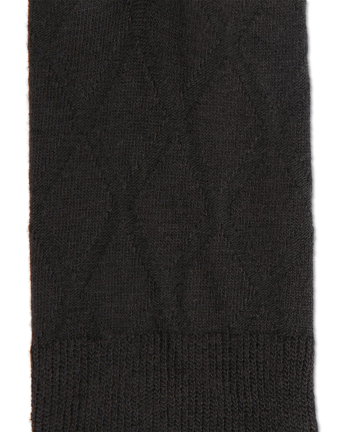 Men's Bamboo Blend Solid Diamond Crew Socks : Color: Black