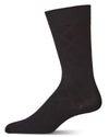 Men's Bamboo Blend Solid Diamond Crew Socks : Color: Black
