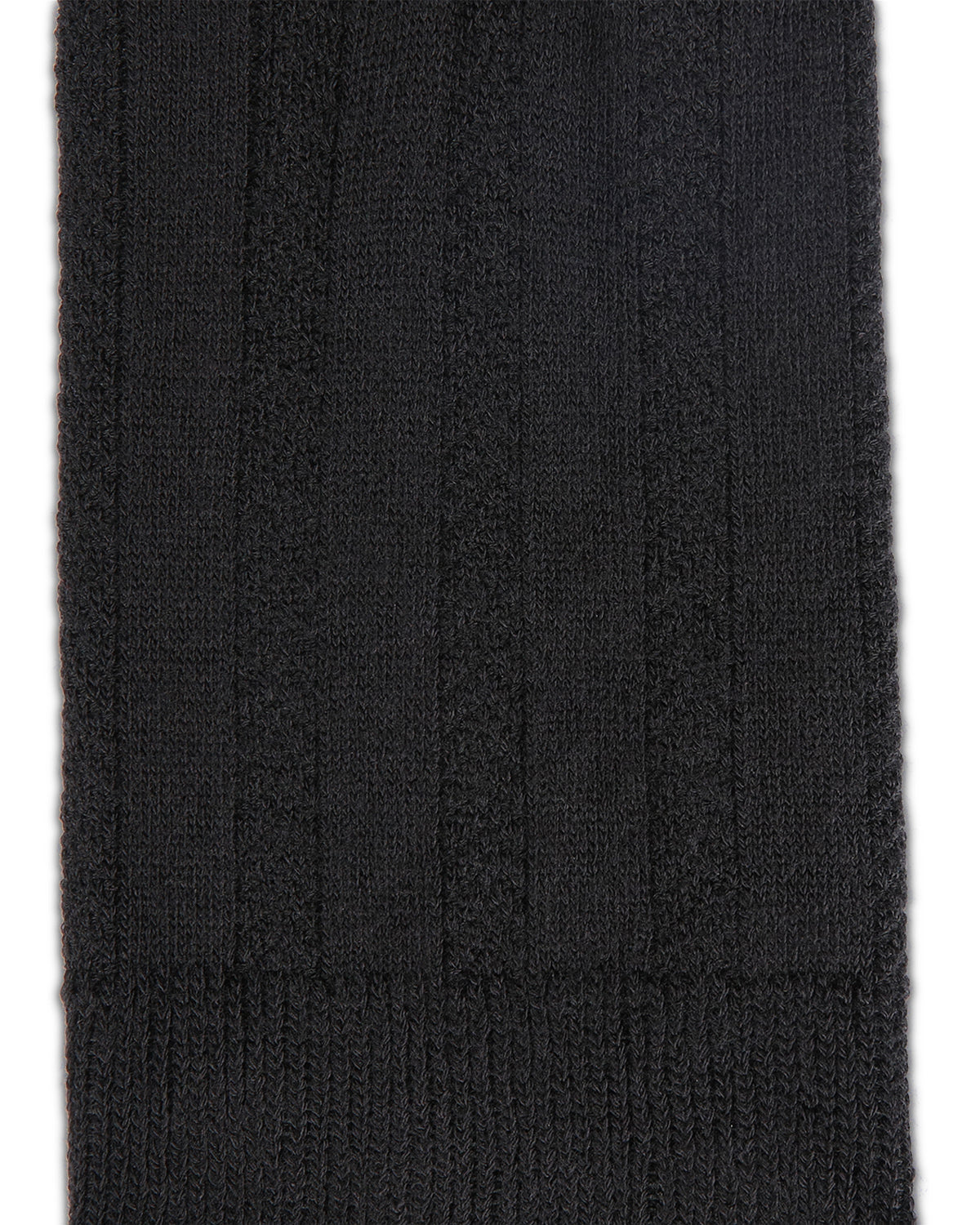 Men's Bamboo Blend Solid Woven Ribbed Crew Socks : Color: Black
