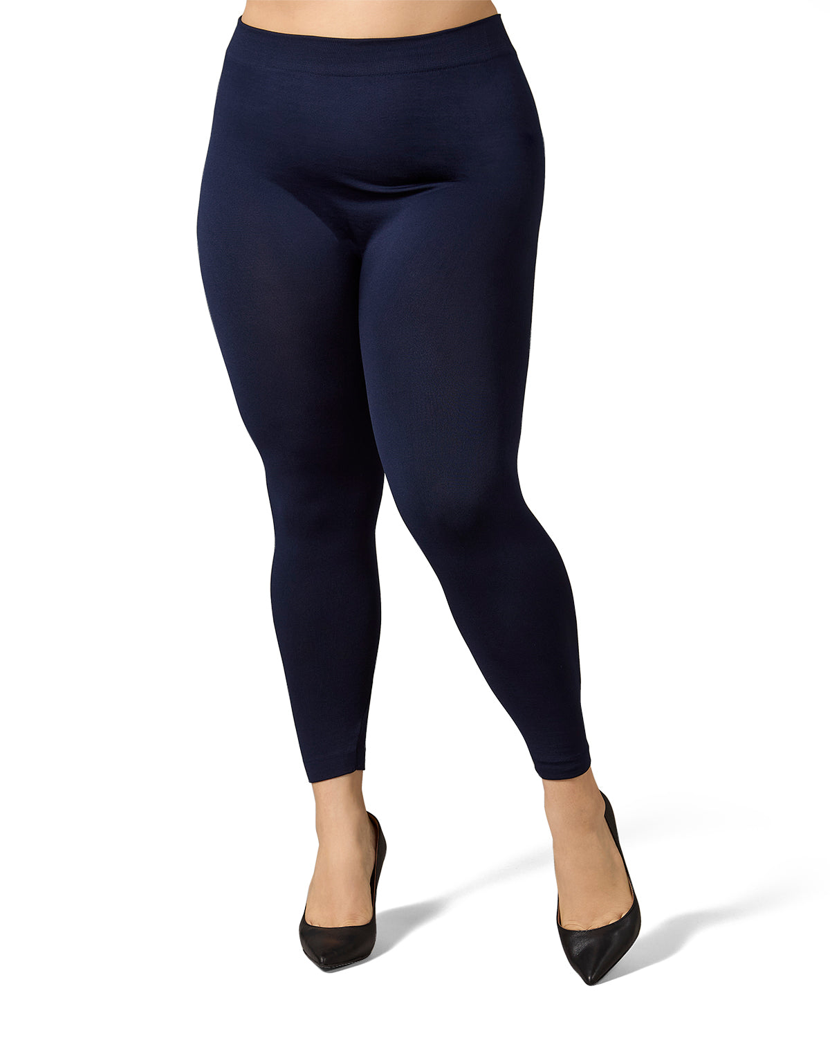 Women's Seamless Fleece Lined Leggings : Color: Navy