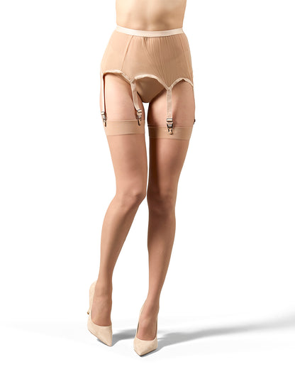 Women's Backseam Thigh High Sheer Stockings: Color: Nude Nude
