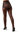 Control Top Pantyhose with Backseam & Cuban Heels : Color: Black/Red