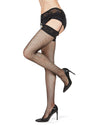 Women's Fishnet Lace Top Thigh High Stockings