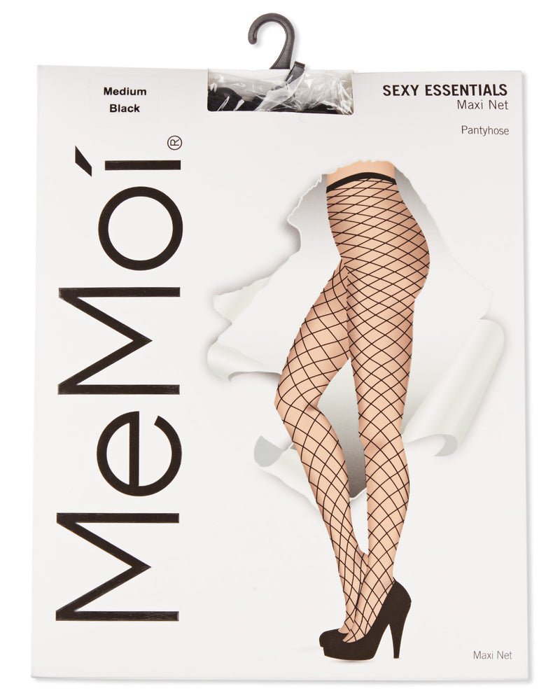 Women's Maxi Black Nylon Fishnet Stockings