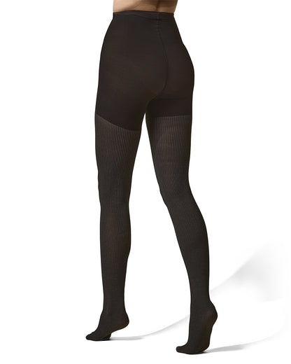 Women's BodySmootHers Pin Rib Shaper Tights : Color: Black