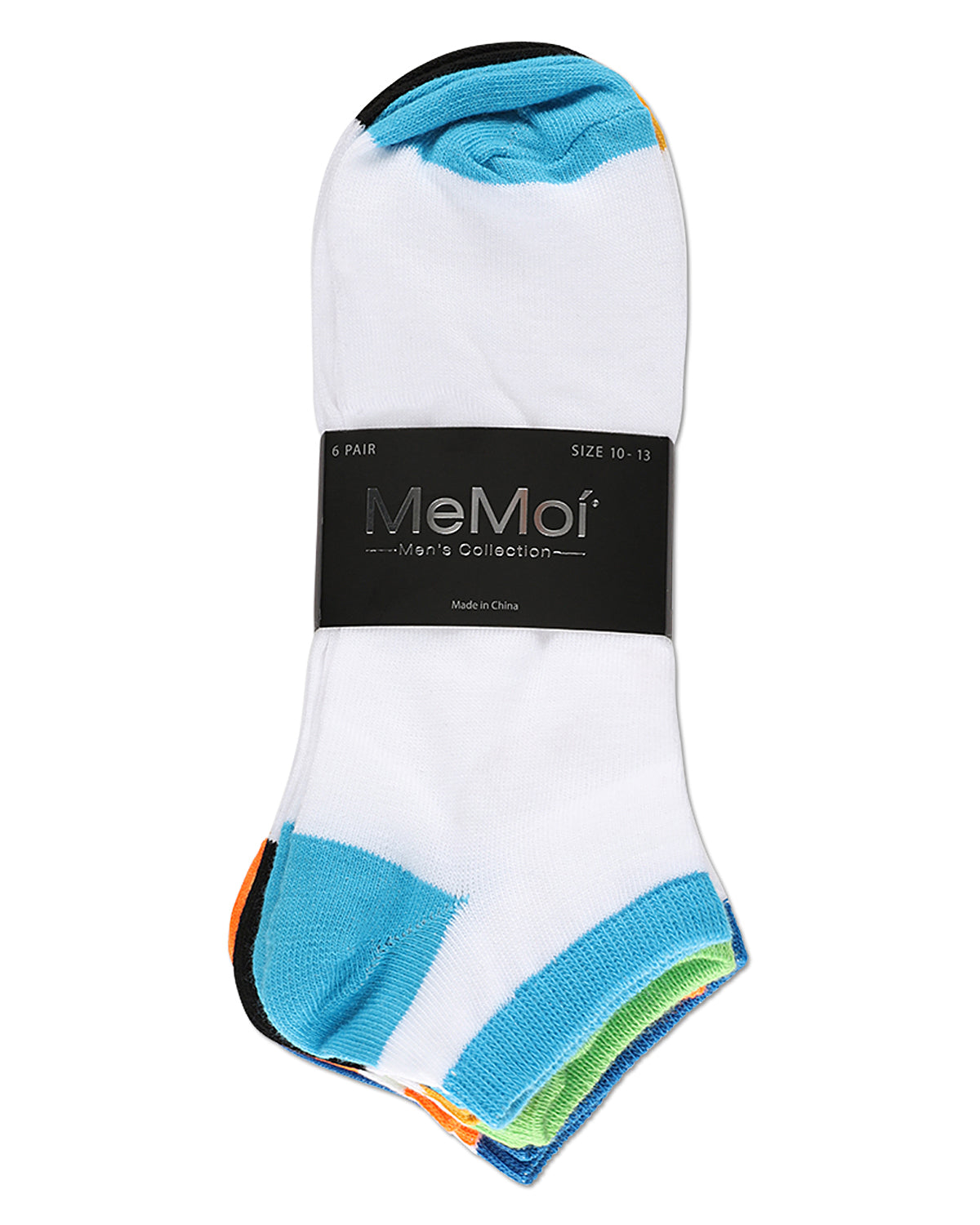 Rim Topped Low-Cut Socks 6-Pack : Color: White Multi