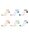 Rim Topped Low-Cut Socks 6-Pack : Color: White Multi