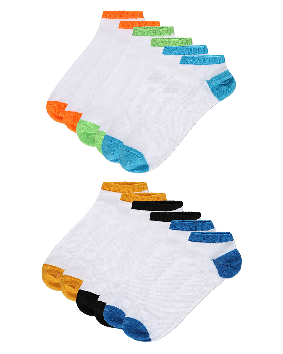 Rim Topped Low-Cut Socks 6-Pack : Color: White Multi