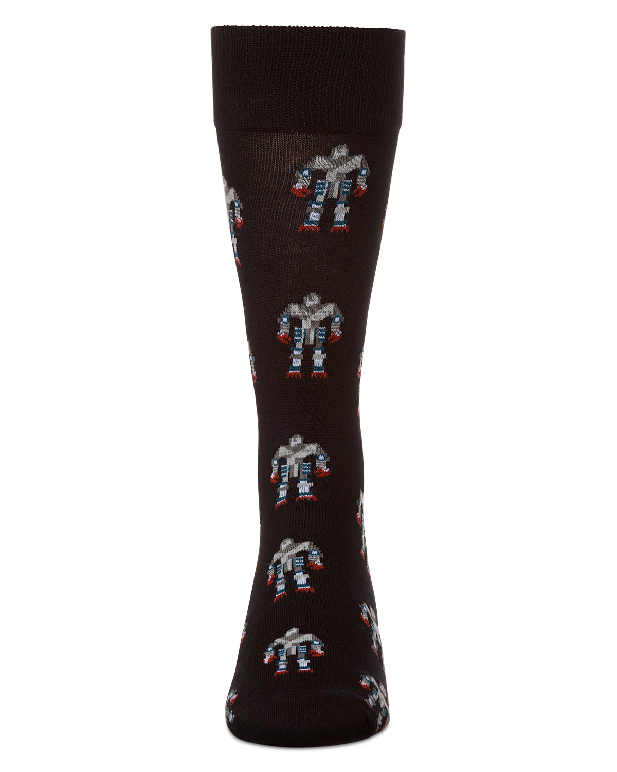 Robot Overlords Bamboo Blend Cartoon Men's Socks : Color: Black