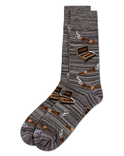 Smoker's Delight Cigar Bamboo Blend Men's Socks : Color: Asphalt