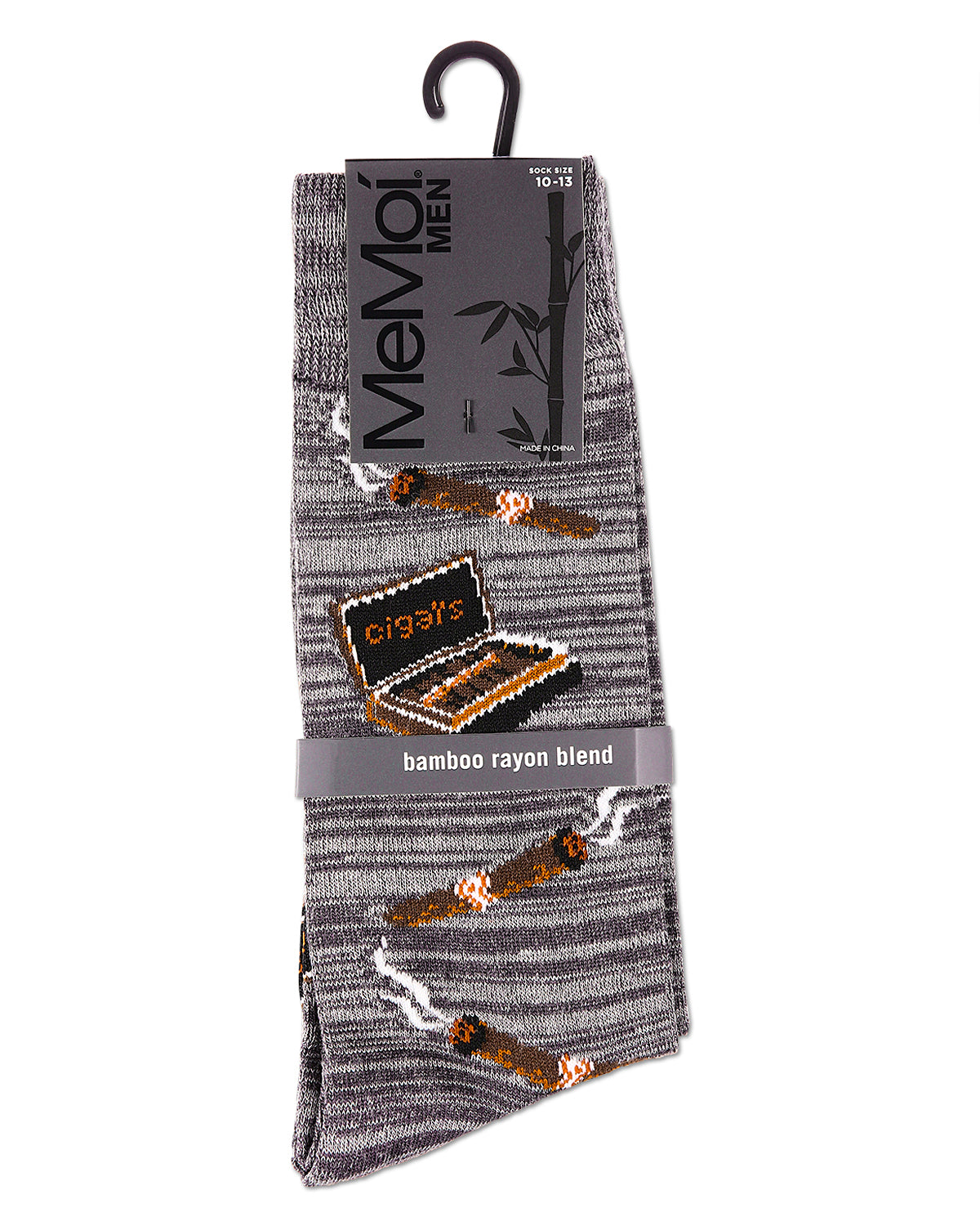 Smoker's Delight Cigar Bamboo Blend Men's Socks : Color: Asphalt