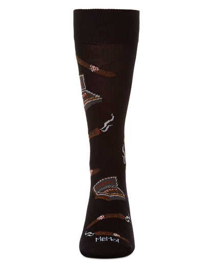 Smoker's Delight Cigar Bamboo Blend Men's Socks : Color: Black