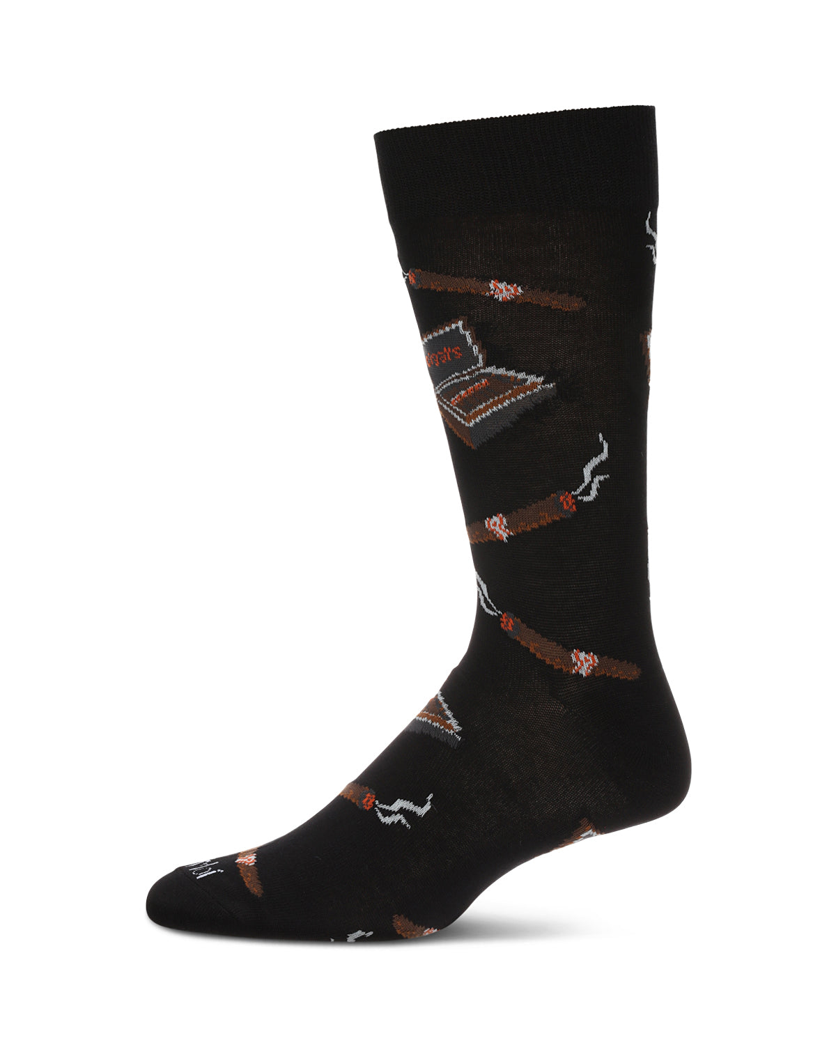 Smoker's Delight Cigar Bamboo Blend Men's Socks : Color: Black