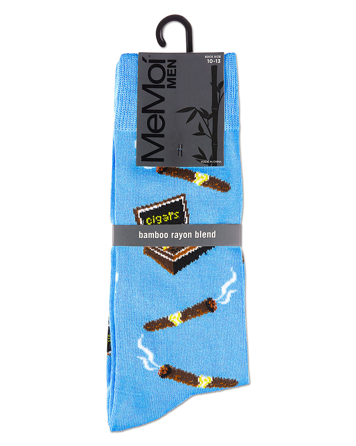 Smoker's Delight Cigar Bamboo Blend Men's Socks : Color: Blue