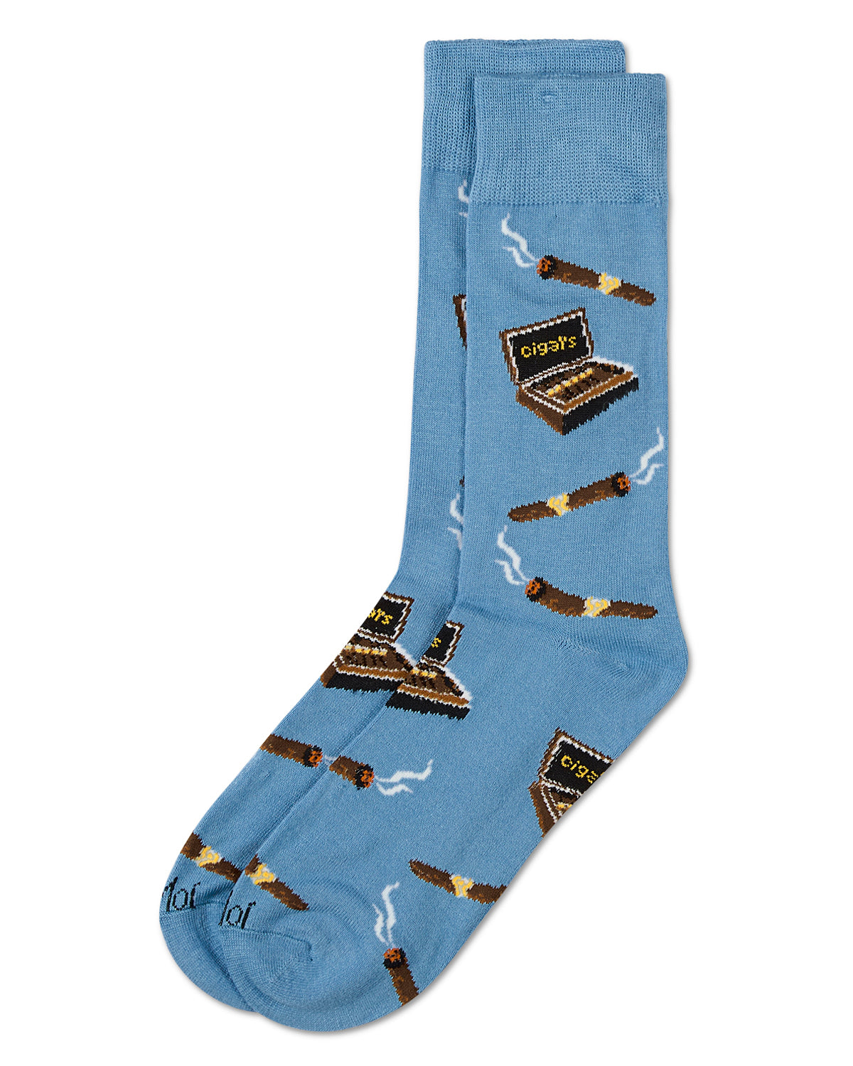 Smoker's Delight Cigar Bamboo Blend Men's Socks : Color: Blue