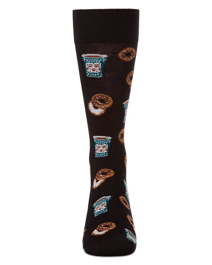 Men's Bagel Shop Bamboo Blend Men's Crew Socks : Color: Black
