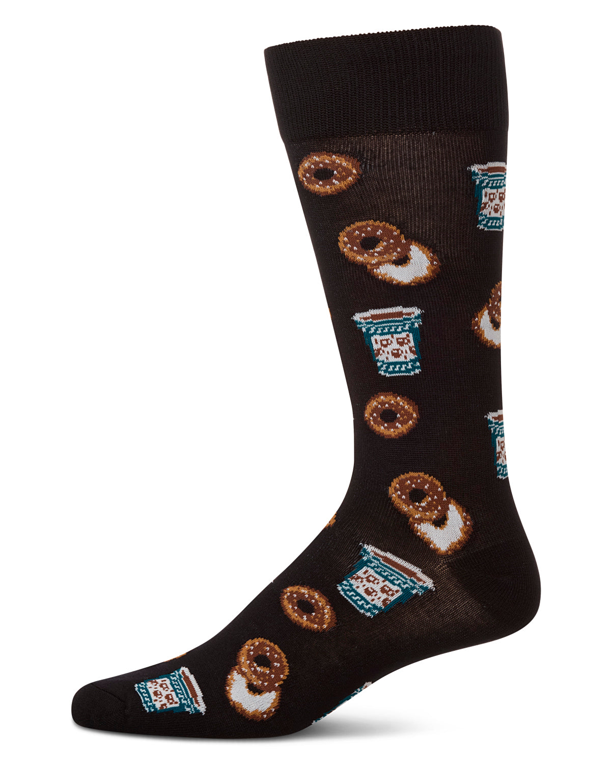 Men's Bagel Shop Bamboo Blend Men's Crew Socks : Color: Black