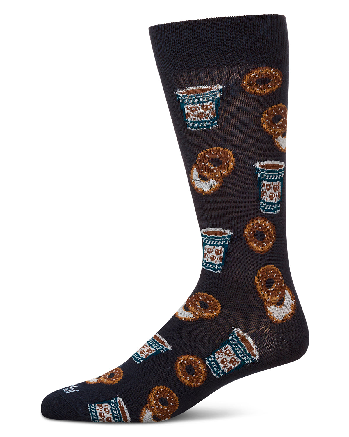 Men's Bagel Shop Bamboo Blend Men's Crew Socks : Color: Black