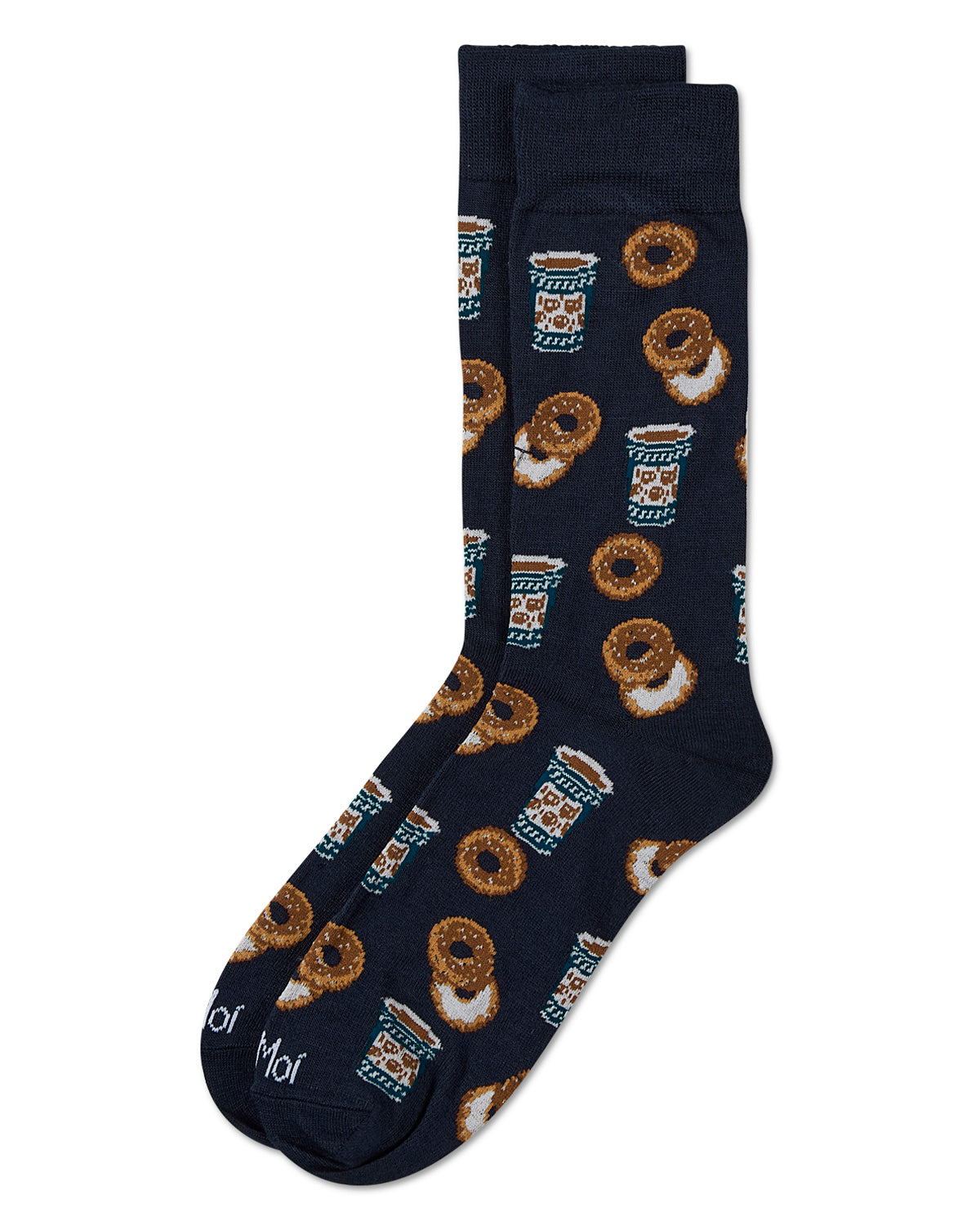 Men's Bagel Shop Bamboo Blend Men's Crew Socks : Color: Black