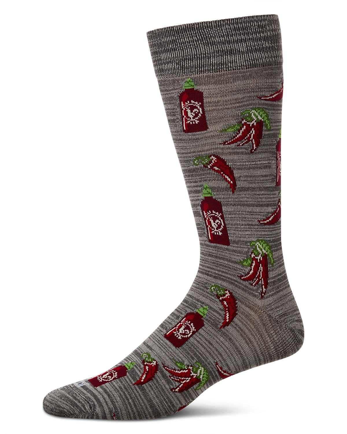 Hot Stuff Sriracha Bamboo Blend Men's Crew Socks : Color: Asphalt