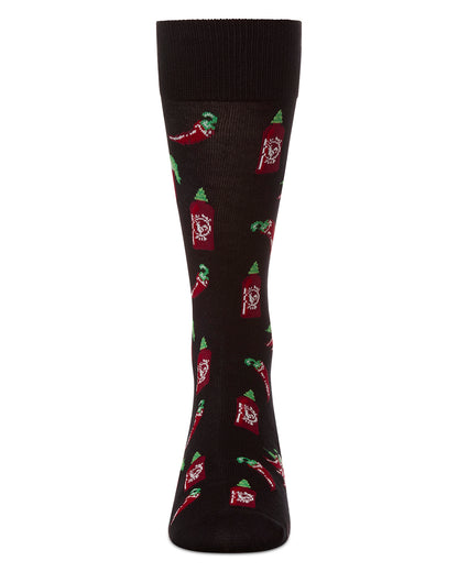 Hot Stuff Sriracha Bamboo Blend Men's Crew Socks : Color: Asphalt