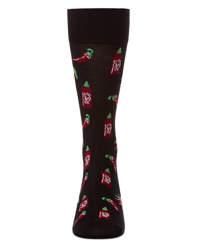 Hot Stuff Sriracha Bamboo Blend Men's Crew Socks