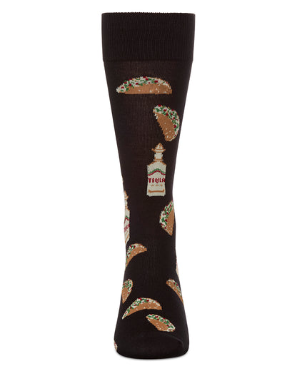 Taco Tuesday Bamboo Blend Novelty Socks : Color: Black