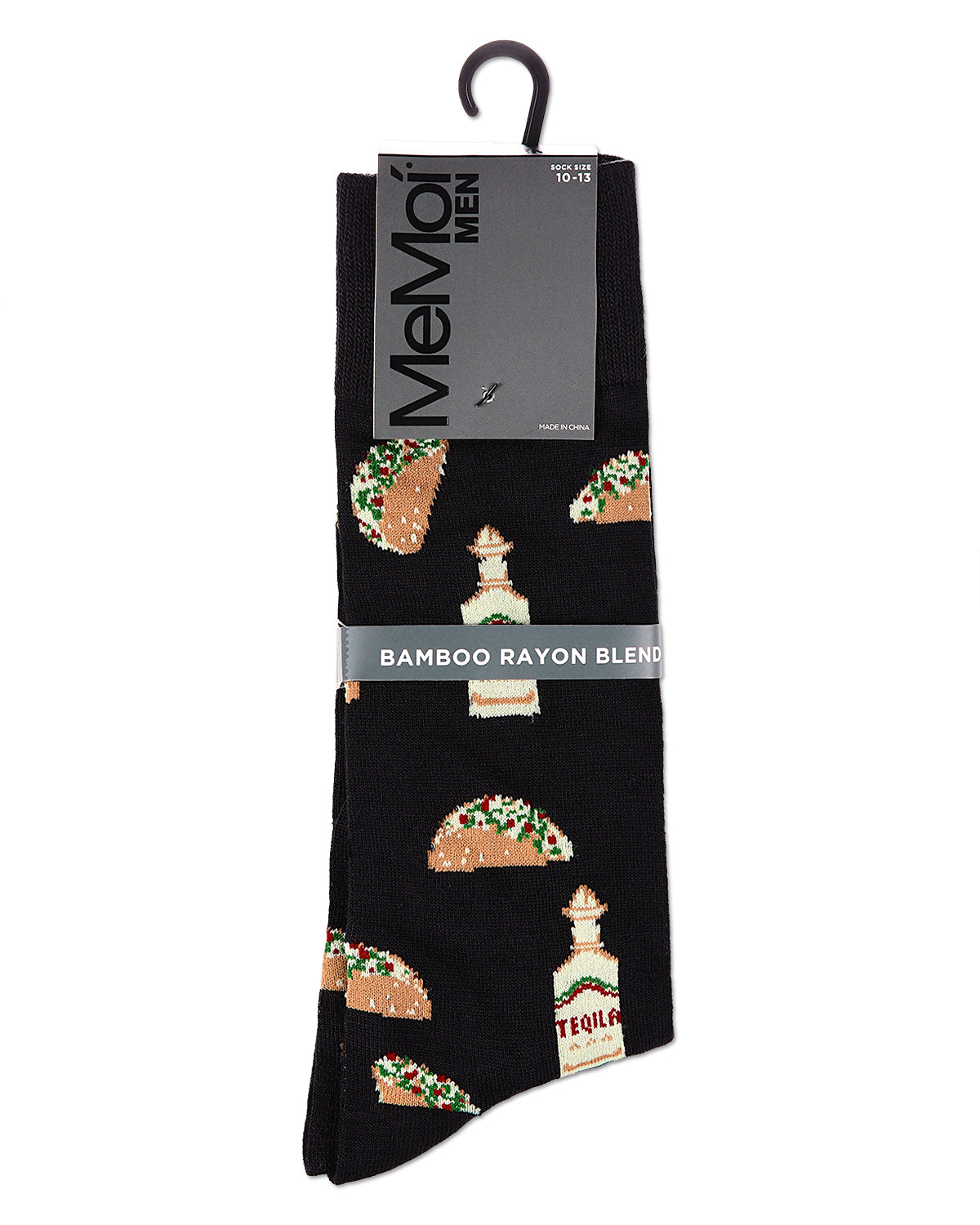 Taco Tuesday Bamboo Blend Novelty Socks : Color: Black
