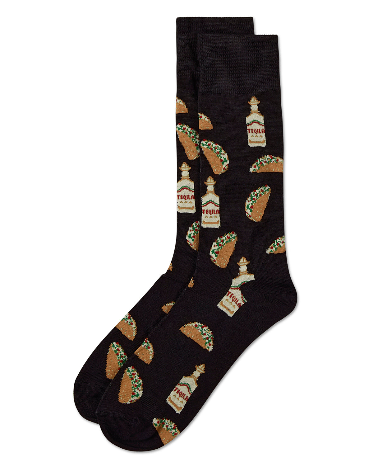 Taco Tuesday Bamboo Blend Novelty Socks : Color: Black