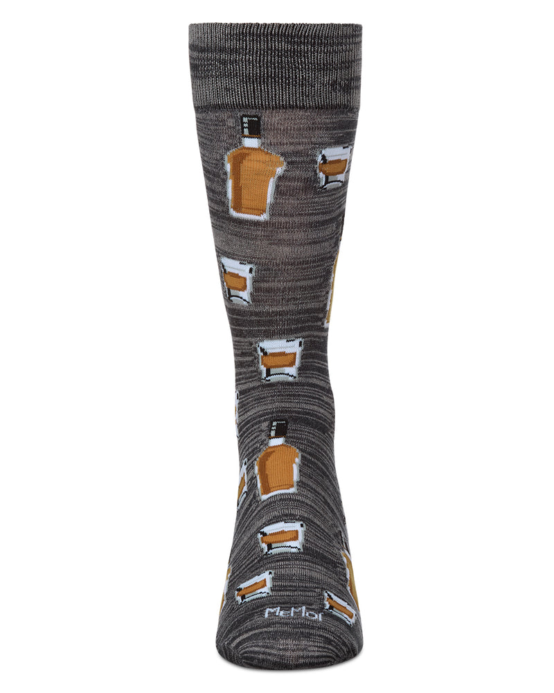 Whiskey Bar Conversational Bamboo Blend Men's Socks