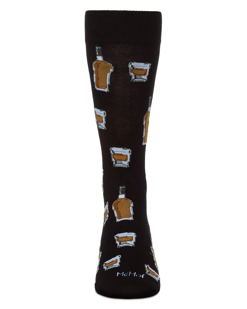 Whiskey Bar Conversational Bamboo Blend Men's Socks