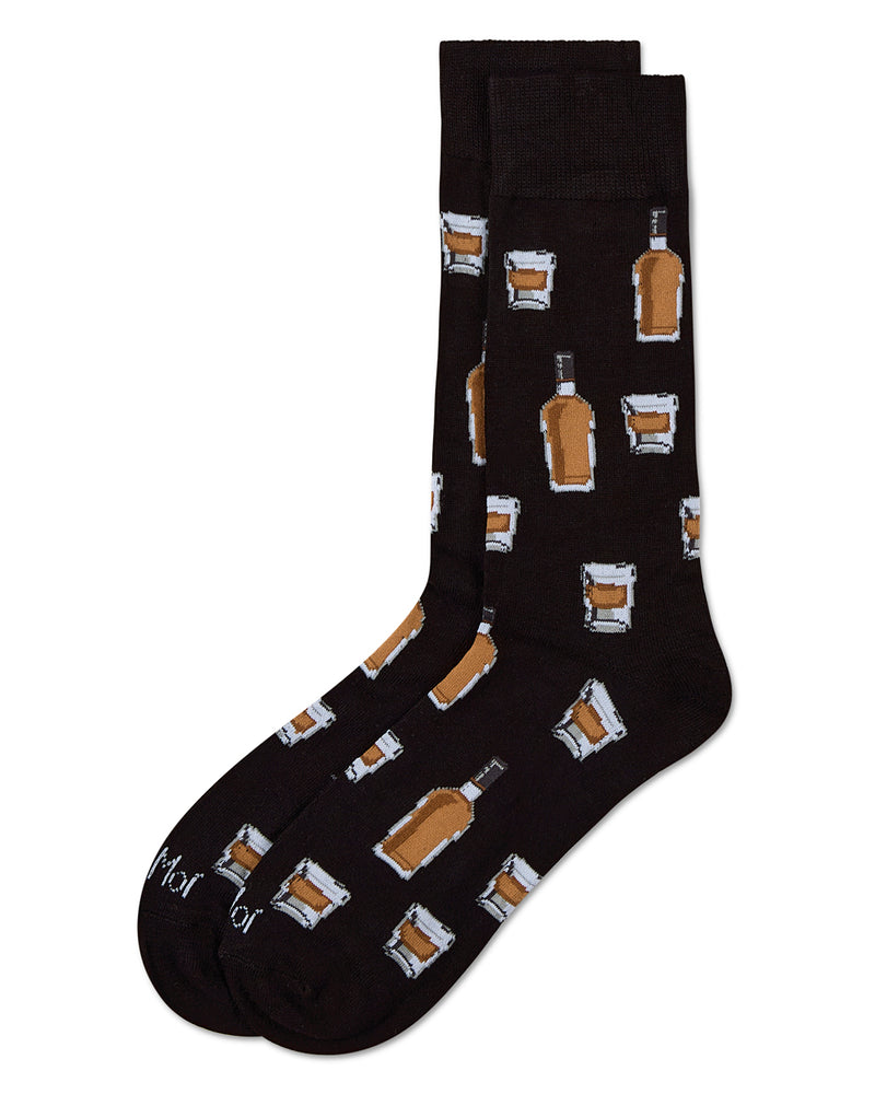 Whiskey Bar Conversational Bamboo Blend Men's Socks