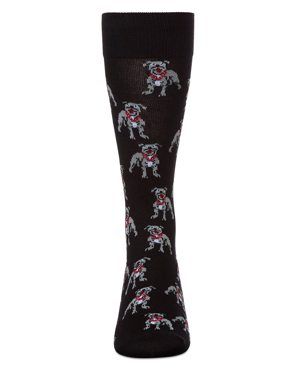 Men's American Bully Dog Bamboo Blend Crew Socks : Color: Black