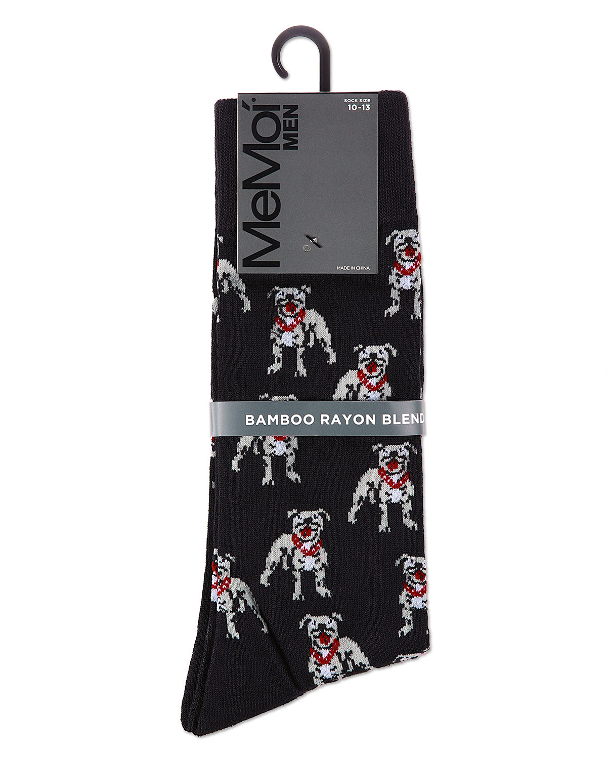 Men's American Bully Dog Bamboo Blend Crew Socks : Color: Black
