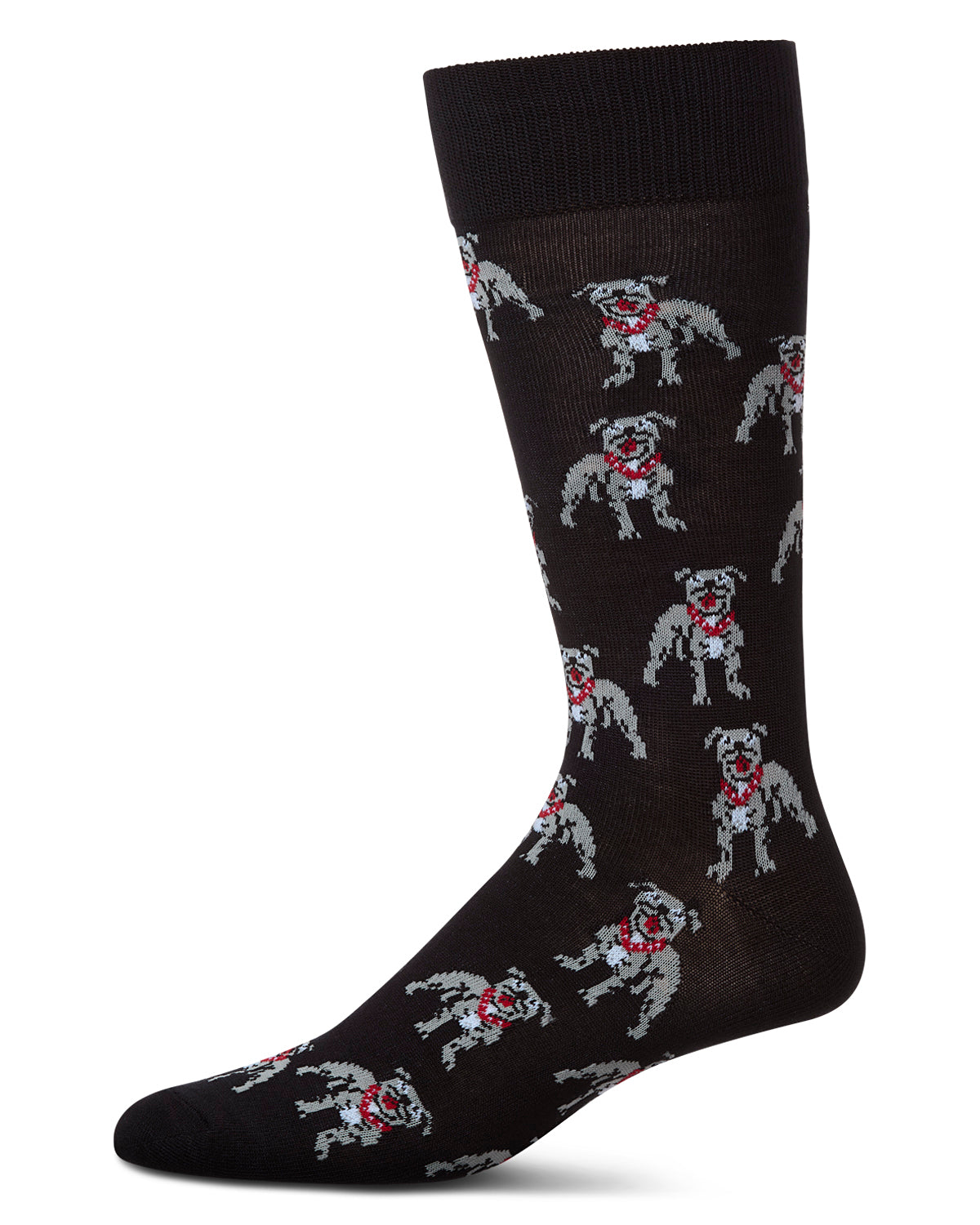 Men's American Bully Dog Bamboo Blend Crew Socks : Color: Black
