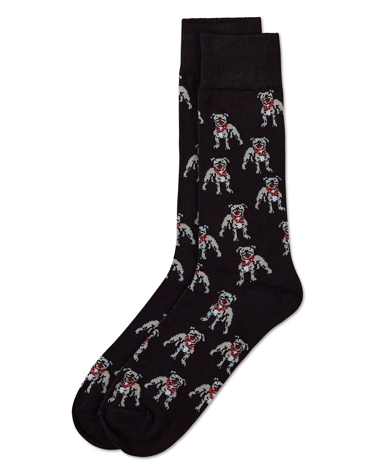 Men's American Bully Dog Bamboo Blend Crew Socks : Color: Black