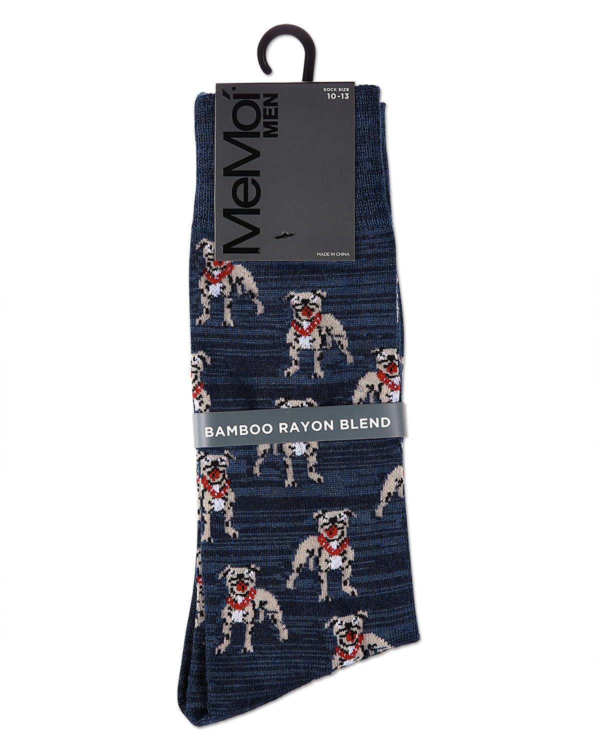 Men's American Bully Dog Bamboo Blend Crew Socks : Color: Black
