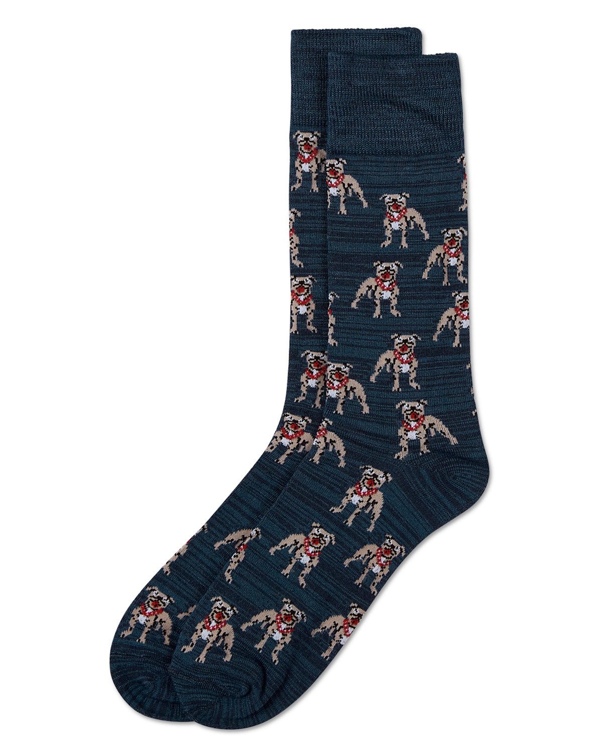 Men's American Bully Dog Bamboo Blend Crew Socks : Color: Black