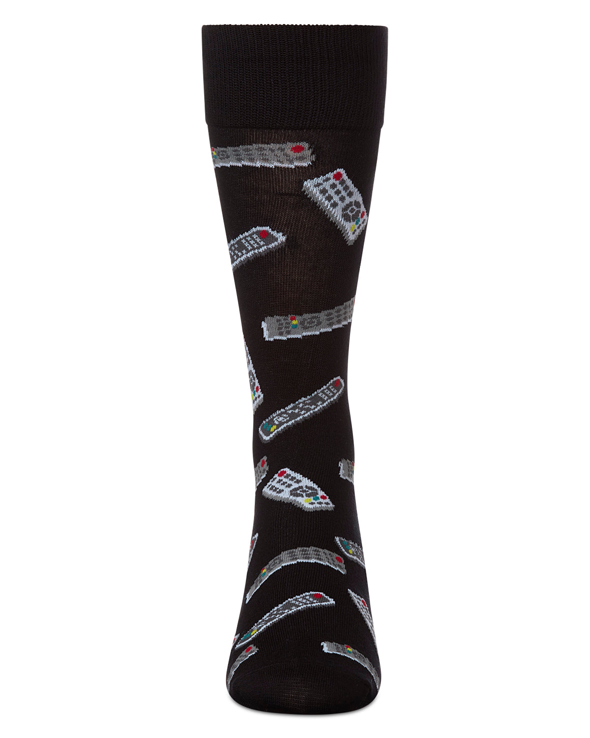 Control Center Remote Men's Bamboo Blend Crew Socks : Color: Black