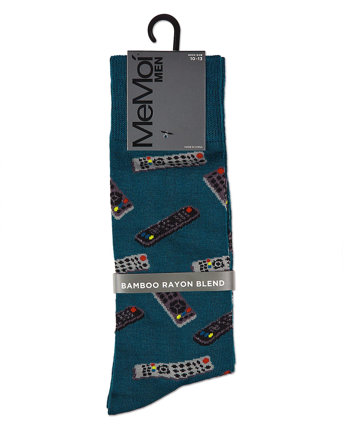 Control Center Remote Men's Bamboo Blend Crew Socks : Color: Black
