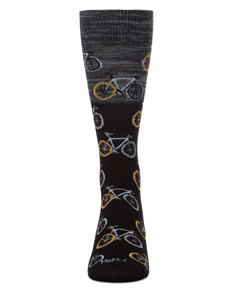 Men's Bicycles Patterned Rayon From Bamboo Crew Socks