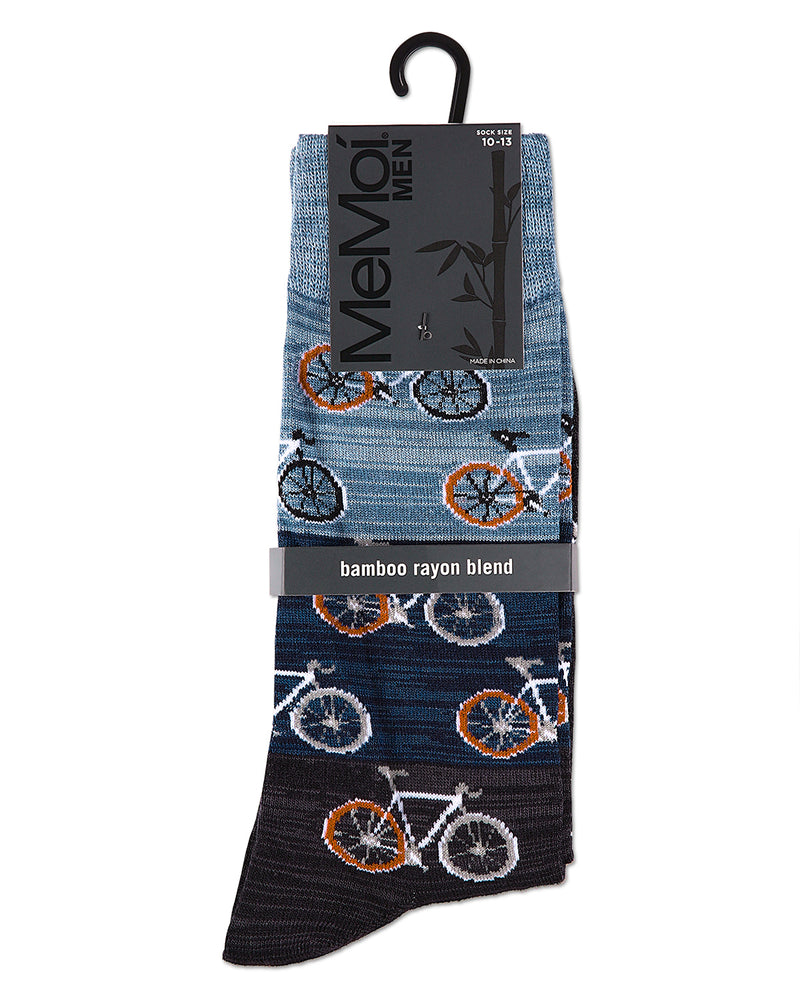 Men's Bicycles Patterned Rayon From Bamboo Crew Socks