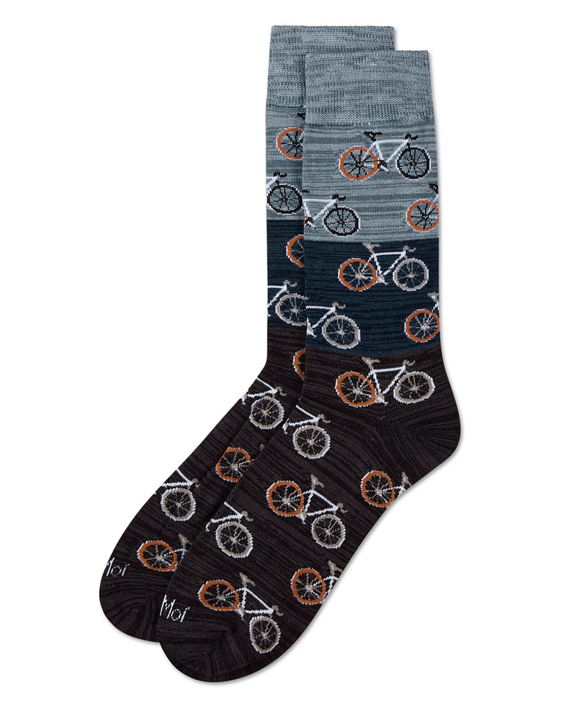 Men's Bicycles Patterned Rayon From Bamboo Crew Socks