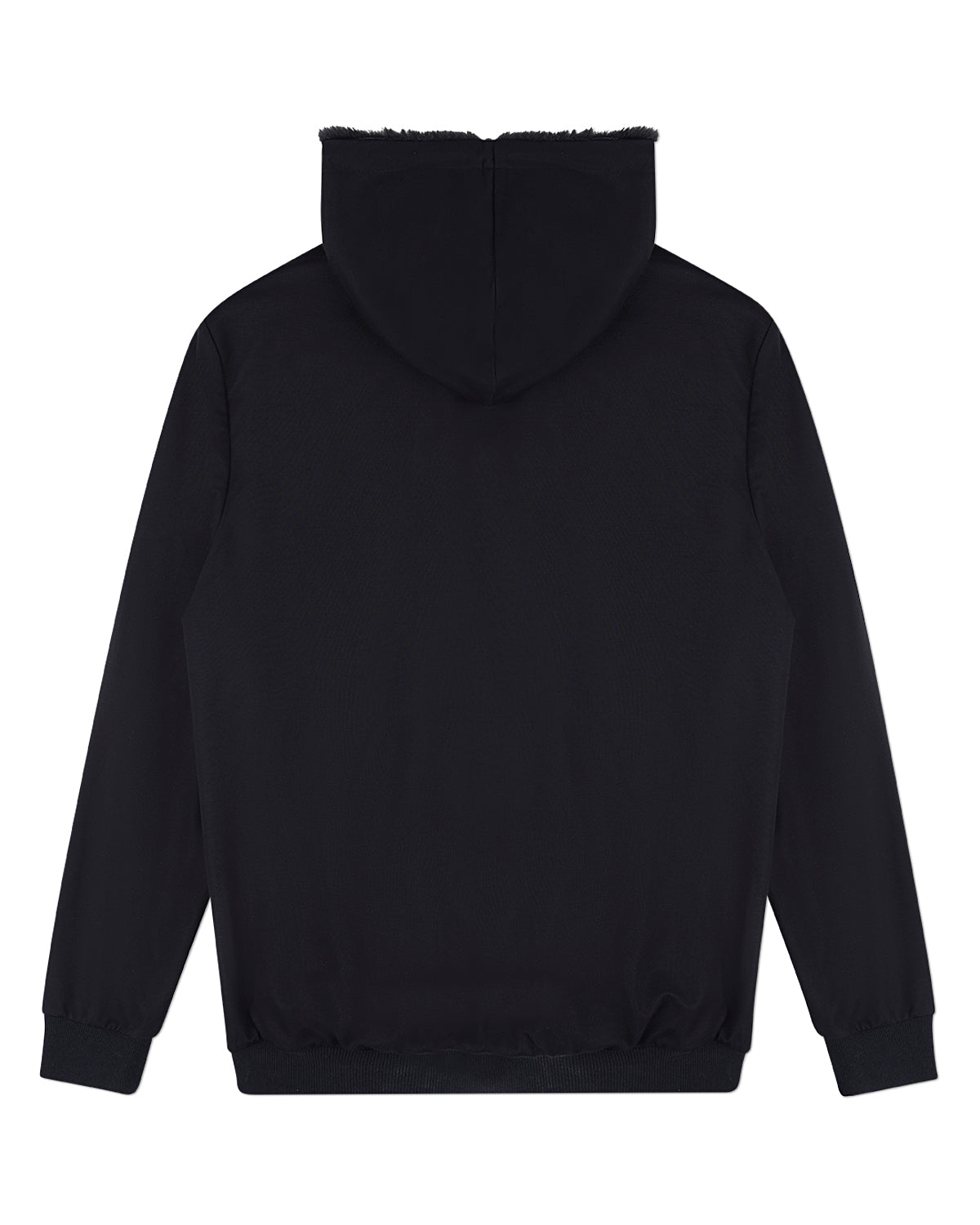 Men's Zip-Up Rayon Blend Hoodie with Faux Fur Lining -  Introductory Special