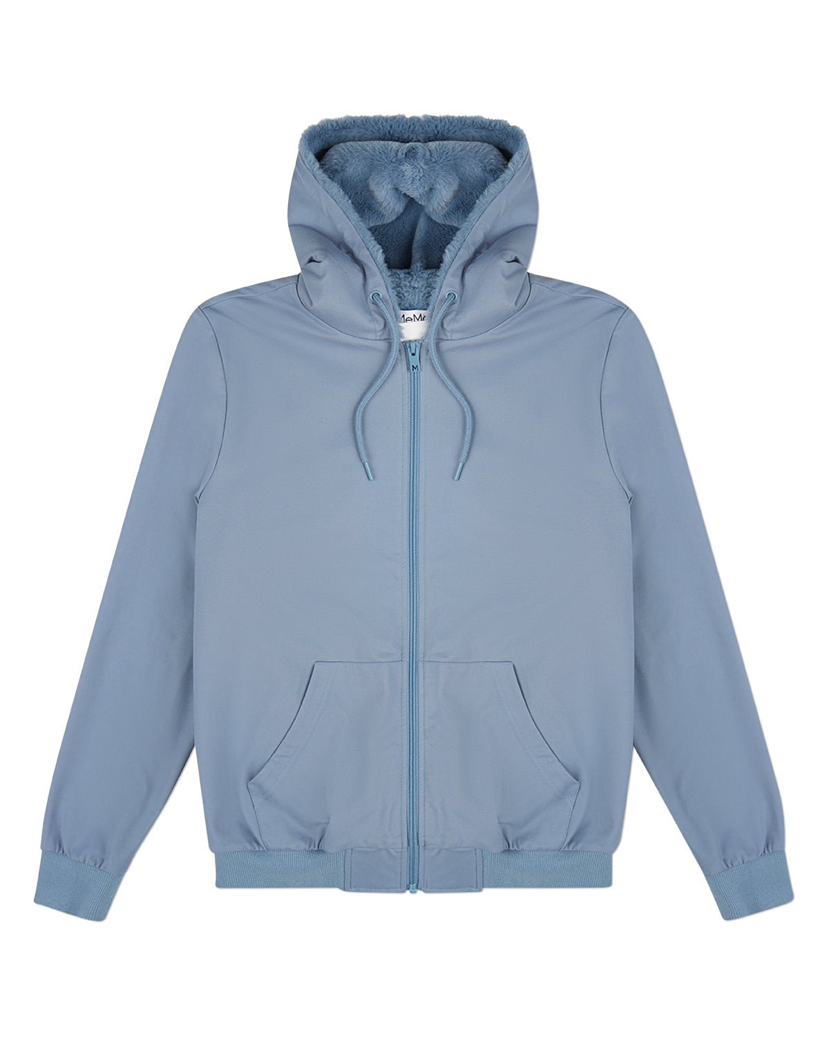 Men's Zip-Up Rayon Blend Hoodie with Faux Fur Lining -  Introductory Special