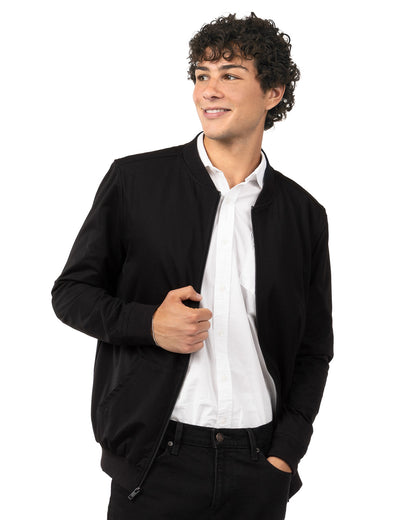 Adults Unisex Faux-Fur-Lined Rayon-Blend Zip-Up Jacket