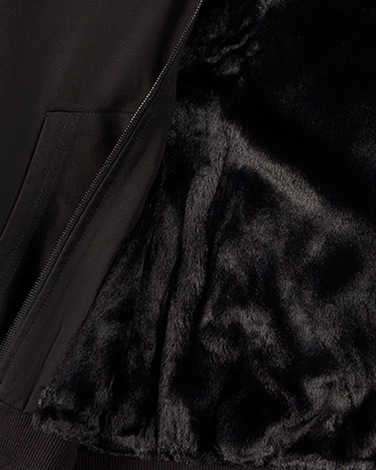 Adults Unisex Faux-Fur-Lined Rayon-Blend Zip-Up Jacket