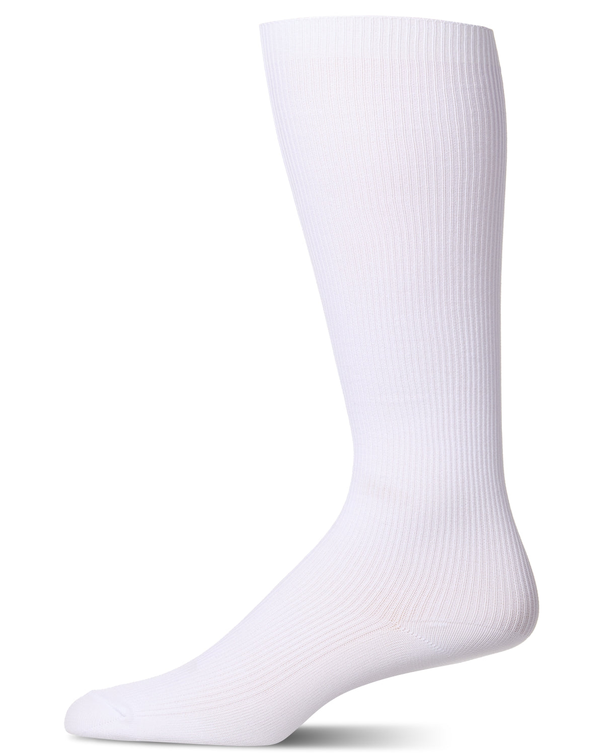 Men's Breathable & Soft Rib Socks : Color: White